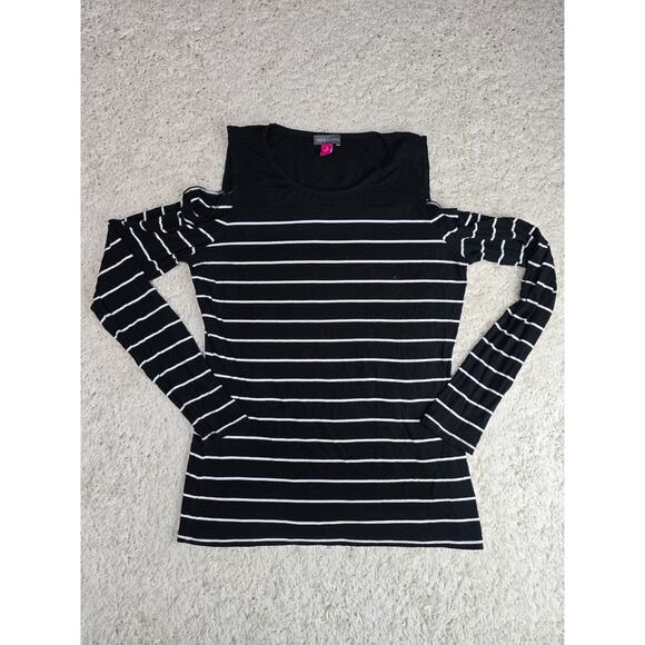 Vince Camuto black-and-white striped shirts size small - Picture 1 of 10